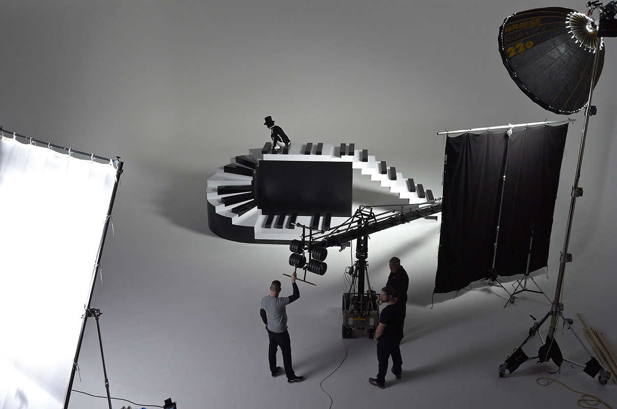 Behind the scenes for advertising shoots at Alva West studio