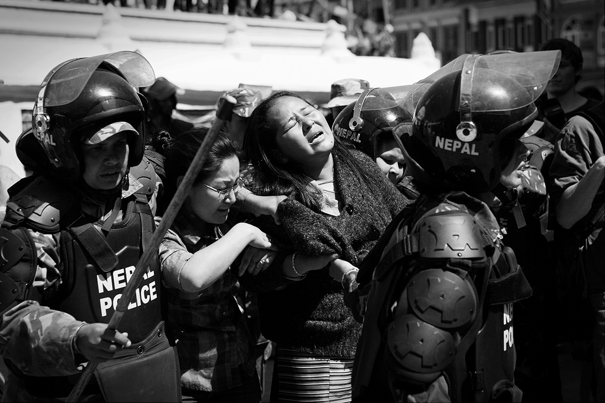 Nepalese police use excessive force on pro Tibetan protesters