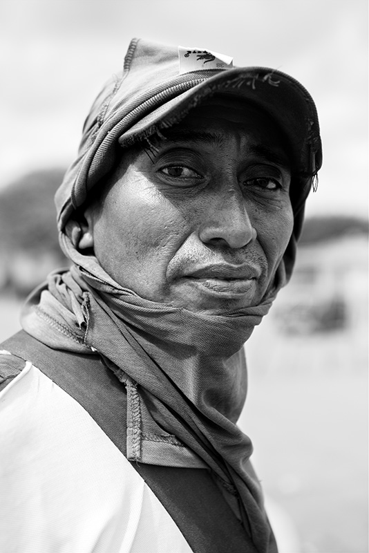Venezuelan man stares in sadness